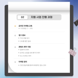 한국소상공인지원센터 소상공인광고지원 진행과정